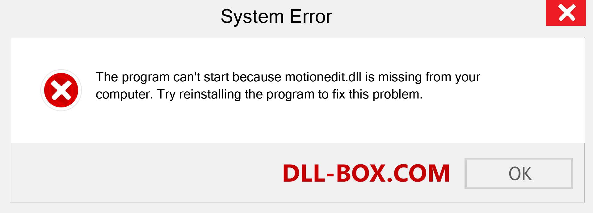  motionedit.dll file is missing?. Download for Windows 7, 8, 10 - Fix  motionedit dll Missing Error on Windows, photos, images