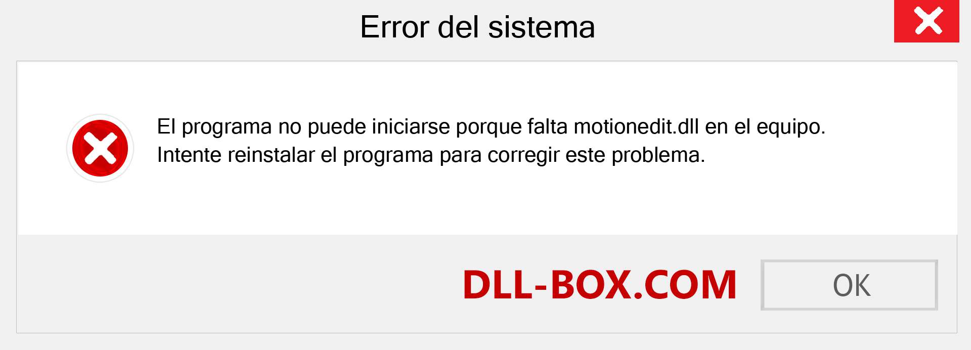 ¿Falta el archivo motionedit.dll ?. Descargar para Windows 7, 8, 10 - Corregir motionedit dll Missing Error en Windows, fotos, imágenes